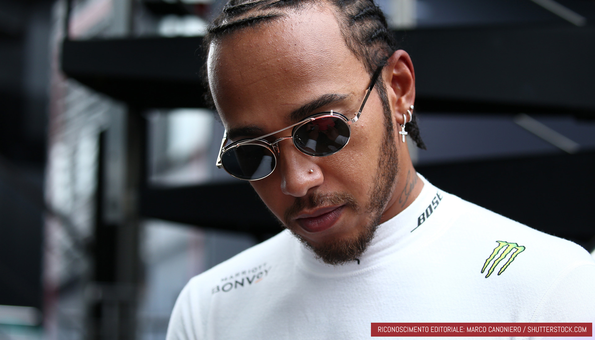 Monza, Italy. 6th September 2019. Formula 1 Gran Prix of Italy. Lewis Hamilton of Mercedes AMG Petronas Motorsport in the paddock during the F1 Grand Prix of Italy